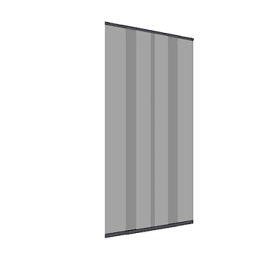 Image of Windhager Teleskop Türvorhang, Insect, Fly Screen, Door Curtain with Telescopic slats, 120 cm, Anthracite, 04302, Charcoal