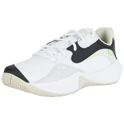 Image of Under Armour Lockdown 7 Basketball shoes, Size: 10, White/silt Leather and textile