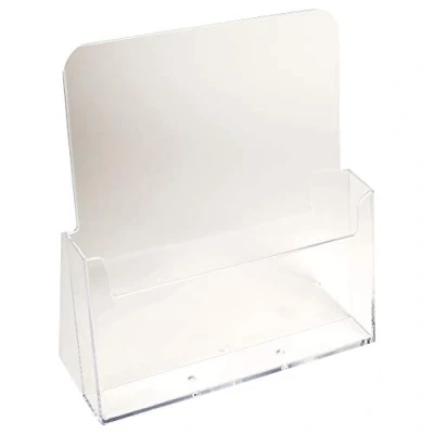 Image of Exacompta Ref. 74058D 1 flyer dispenser on table compartment Monobloc Dimensions: Prof.23.5 x width.8.5 Height.24.7 cm Format to file A4 Crystal