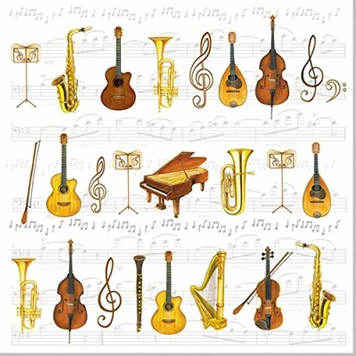 Image of Ambiente 3 Ply Paper Lunch Napkins Orchestra