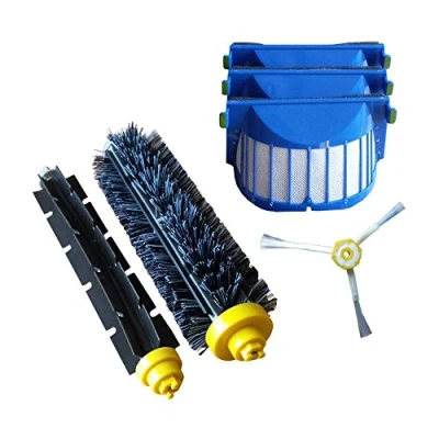 Image of MohMus Premium Maintenance Kit Service Suitable For iRobot Roomba 600 series vacuum cleaner robots brush set + 3 AeroVac filters side