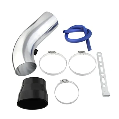 Image of Skyplanet Universal 3&quot; Car Cold Air Intake Filter Alumimum Induction Pipe Hose Kit(Silver)