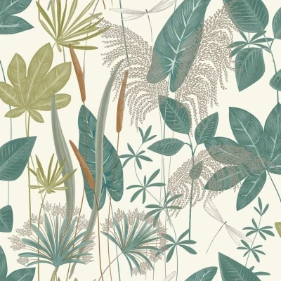 Image of Albany Wallpaper Dragonfly Garden A70702