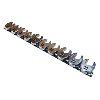 Image of US PRO 10 Piece Metric Crowfoot 3/8 Drive Spanner Socket Wrench Ser B2054