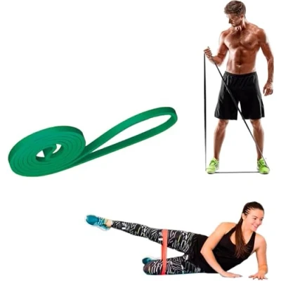 Image of CUCUBA Exercise Band, Training Band Elastic Resistance for Fitness, Crossfit, Men and Women, Green, 15 kg (33 lbs)