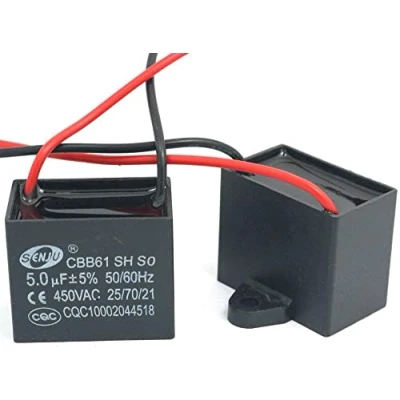 Image of Fasizi 2Pcs CBB61 5uF 450V AC 50/60Hz Air Conditioner Fan Motor Running Capacitor