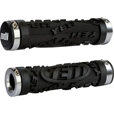 Image of Old Dutch International ODI Yeti Hardcore Bonus Pack Cycling Handlebar Grips Long 130 mm black/silver Size:130mm
