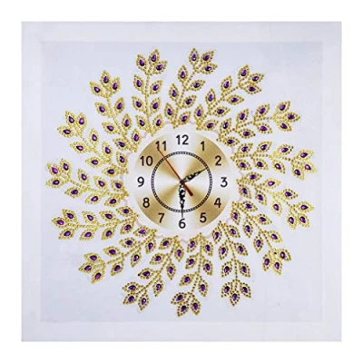 Image of ABEUTY Diamond Painting DIY 5D Special Shape Rhinestones, Gold Clock Mandela, Partial Drill Crystal Art Kits