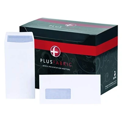 Image of Plus Fabric C5 Prestige White 120gsm Self Seal Pocket Box of 250 Envelopes