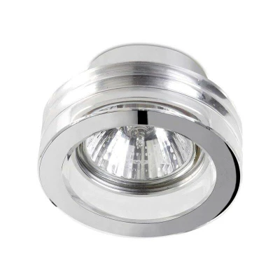 Image of Leds C4 Lighting EIS 1 Light Small Round Bathroom Recessed Ceiling Chrome IP54