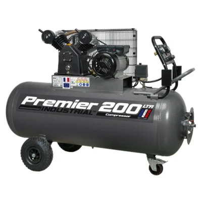 Image of Sealey Premier Air Compressor 200L Belt Drive 3hp with Front Control Panel