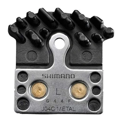 Image of Shimano J04C Metal Disc Brake Pad with Cooling Fins (1 Pair)