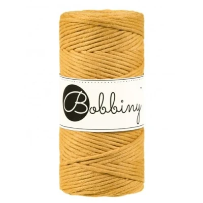 Image of Bobbiny Regular 3mm Single Ply Macrame Cord (Mustard) 100m