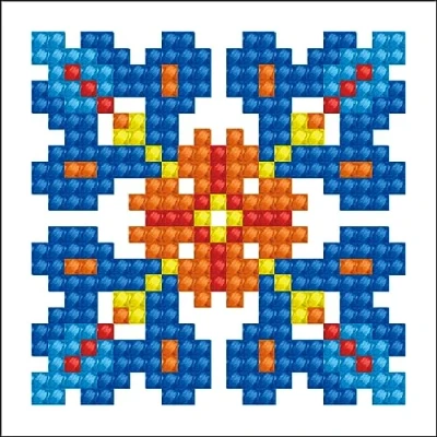 Image of DIAMOND DOTZ Painting, Beginner Kit, Autumn Mandala 1, 7.6 x 7.6cm