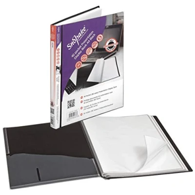 Image of Snopake A4 Premium Presentation Display Book 40 Pockets Black [Pack of 1] Ref: 15783