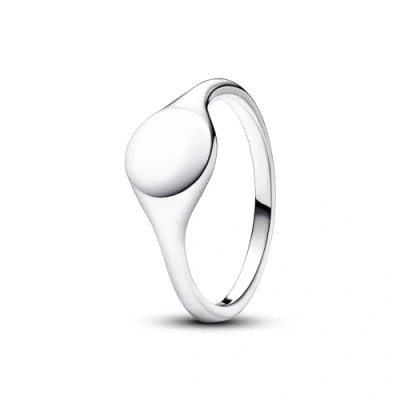Image of Pandora Silver Engravable Signet Ring 52