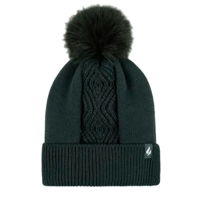 Image of Women&#039;s 1 Pack SOCKSHOP Heat Holders Kiruna Centre Cable Hat Emerald One Size