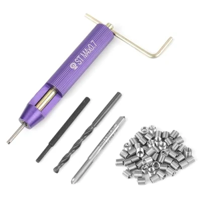 Image of Hilitand Helicoil Thread Repair Kit, 50pcs M4 Helicoi Screw Inserts Set, Stainless Steel Insert Installation Tool