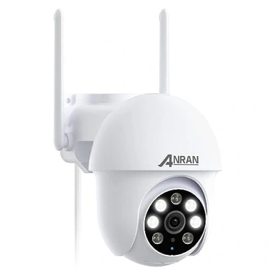 Image of ANRAN 5MP Security Camera Outdoor with Auto Tracking, CCTV Systems 360 View, Home WiFi Camera, Sound Lights Alarm, Color Night Vision, 2 Way Audio, Motion Detection, P3 Max
