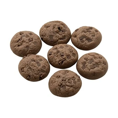 Image of MyTinyWorld 6 x Dolls House Miniature Double Chocolate Chip Cookies