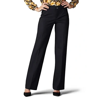 Image of Lee Women&#039;s Ultra Lux Comfort with Flex Motion Trouser Pant, Black, 16 Long
