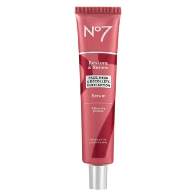 Image of No7 Restore &amp; Renew FACE, NECK D�COLLET� MULTI ACTION Serum 75ml