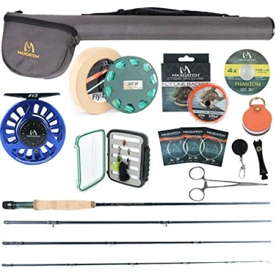 Image of Maximumcatch Performance Nymph Fly Fishing Rod in 3/4wt: 10ft, IM10 Carbon, AAA+ Cork Handle, Cordura Tube (Fishing Combo 3 wt 10&#039; Rod,3/4 Reel)