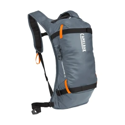 Image of CamelBak Powderhound 12 Hydration Pack, 70oz, Grey/Orange