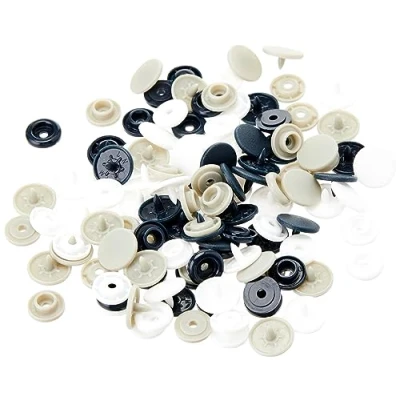 Image of Prym Love Press Navy Grey White (12.4mm) Fasteners 1 Unit