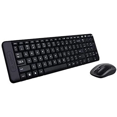Image of Logitech MK220 Compact Wireless Keyboard and Mouse Combo for Windows, QWERTY Portuguese Layout Black
