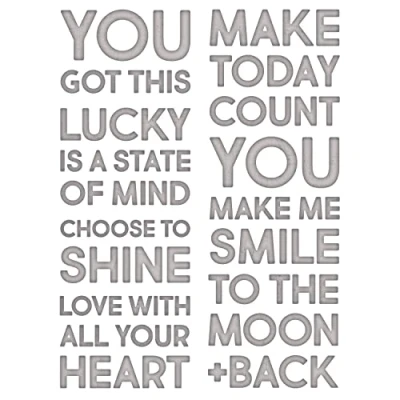 Image of Sizzix Thinlits Die Set 7PK Bold Text #2 by Tim Holtz 665925 Chapter 2 2022, Multicolor, One Size