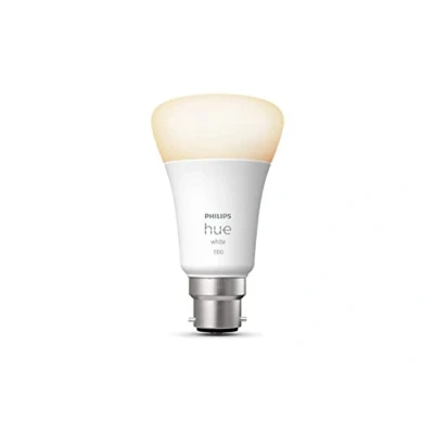 Image of Philips Hue White Single Smart Bulb LED [B22 Bayonet Cap] 1100 Lumens (75W Equivalent). Works with Alexa, Google Assistant and Apple Homekit