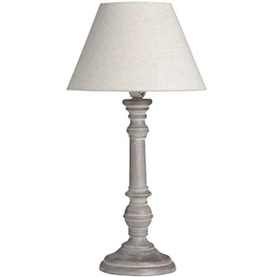 Image of Hill 1975 Pella Table Lamp, Wood, Linen, Mixed, one