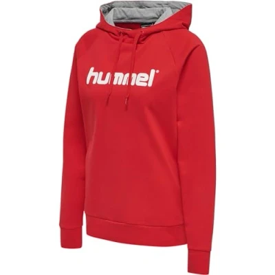 Image of hummel Women&#039;s GO Cotton Logo Hoodie True Red