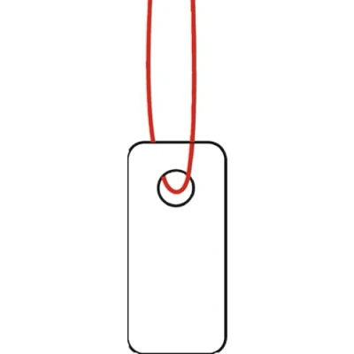Image of HERMA Hanging Tags with Red Thread, 1000 Pieces, 7 x 15 mm, Thread Length approx. 8 cm, Mini Cardboard Price Tags, Marking Labels, Writable White