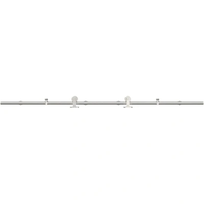 Image of vidaXL Sliding Door Hardware Kit 200 cm Stainless Steel Silver