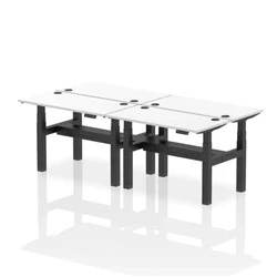 Image of Air B2B 1200x600mm Height Adjustable 4P Bench Desk CP White/Black