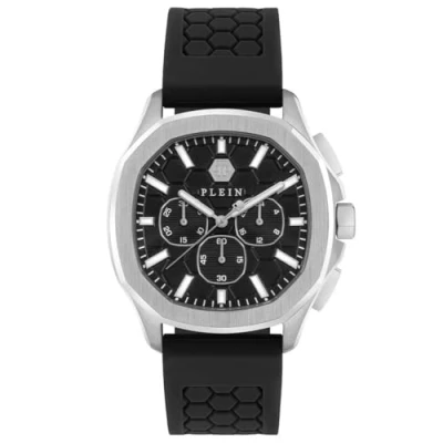 Image of Philipp Plein $keleton $pectre Mens Black Watch PWSAA0123 Silicone One Size