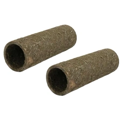 Image of AB Tools 2PK Extra Small Pet Hamster Mouse Naturals Treat Hay &#039;n&#039; Hide Meadow Tunnel