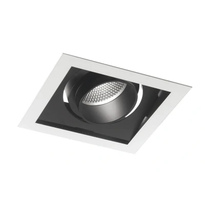 Image of APOLLO LED Recessed Adjustable Downlight Black 3600lm 3000K 18.8x18.8x12cm