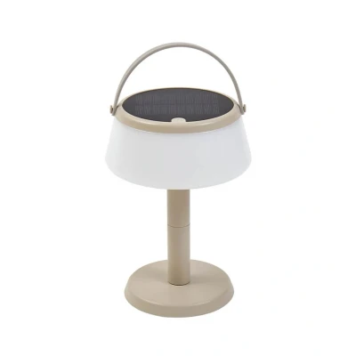 Image of Lindby LED table lamp Mikkel, beige, dimmable, 7 cm