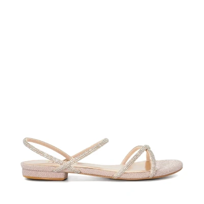 Image of Dune London Womens Ladies Nightengale Diamante Flat Sandals Rose Gold Size UK 3
