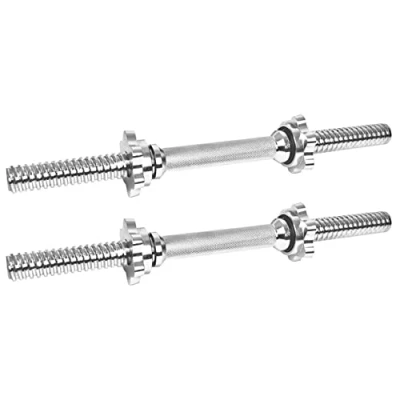 Image of TekBox Komodo Spinlock Dumbbell 14 Inch Bar Set 36cm Bars for 1 Standard Plates Free Weights Weight Lifting Spin Lock Dumbells (16 Inch)