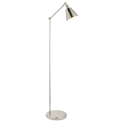 Image of Hal Task Floor Lamp Bright Nickel Plate, 1x E27