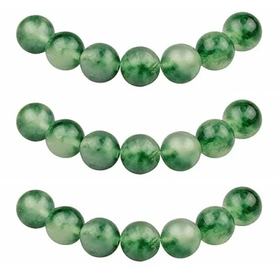 Image of MJDCB Round Stone Beads 4mm Moss Jade Loose Gemstone for Jewelry Making Bracelet Necklace 85pcs