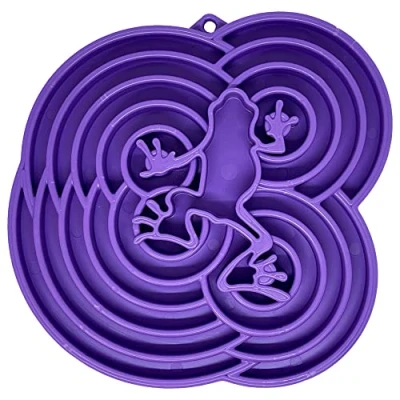 Image of SodaPup Water Frog eTray Durable Slow Feeder Tray Made in USA from Non Toxic, Pet Safe, Food Safe Material for Mental Stimulation, Slowing Down Eating, Healthy Digestion, &amp; More