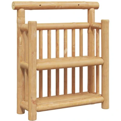 Image of vidaXL Wall Shelf with Storage Brown 40 x 13 44 cm Bamboo