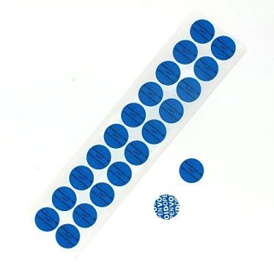 Image of 200pcs Tamper Evident Security Tape Stickers Resistant Safety Prevent Opened Warranty Void Labels Seals(Diameter 2.5cm Mark in The Item Blue)