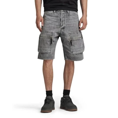 Image of G Star Cargo Loose Denim shorts, Men&#039;s, Size: 31, Faded grey neblina