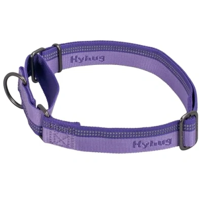 Image of Hyhug Strong 3M Reflective Strip Double Color Nylon Jacquard Weave Webbing Martingale Dog Collar, Comfy Adjustable Safety, Durable Soft Breathable, Safe Night Walk. (Small Ultra Violet)